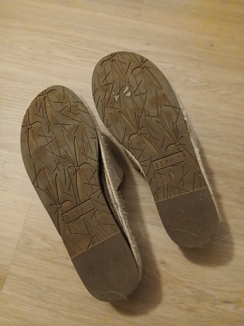 Esprit Cream Slide Espadrille Platform Sandals